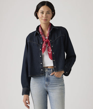 LEVI'S FEMME LOGAN TENCEL SHACKET 005DW-0000 TENCEL DARK NIGHTS - Shoelosophy