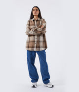 DR DENIM MONA SHIRT 2131119 BEIGE CAMICIA OVERSIZE DONNA - Shoelosophy