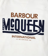 BARBOUR INTERNATIONAL STEVE McQUEEN RANDALL CREW SWEATSHIRT WHITE - Shoelosophy