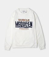 BARBOUR INTERNATIONAL STEVE McQUEEN RANDALL CREW SWEATSHIRT WHITE - Shoelosophy