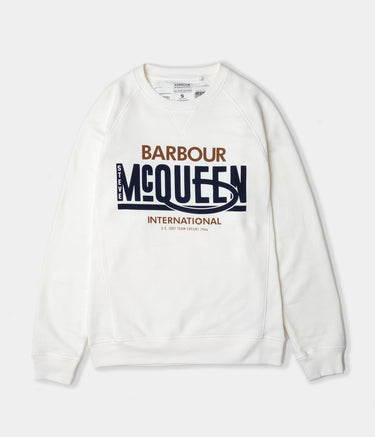 BARBOUR INTERNATIONAL STEVE McQUEEN RANDALL CREW SWEATSHIRT WHITE