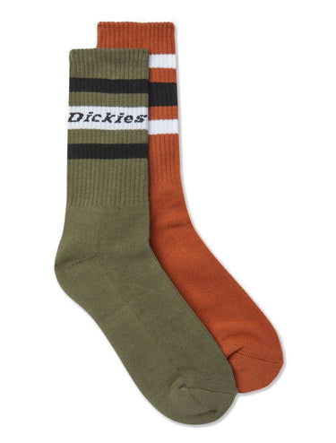 DICKIES GENOLA SOCKS GINGERBREAD GREEN ORANGE UNISEX SOCKS