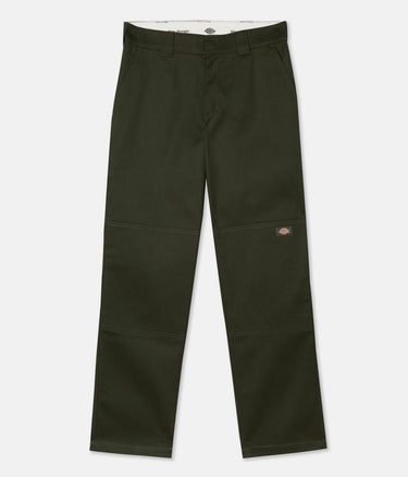 DICKIES SLIM STRAIGHT DOUBLE KNEE PANT OLIVE