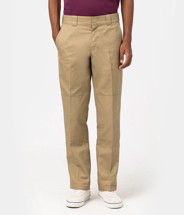 DICKIES SLIM STRAIGHT DOUBLE KNEE PANT KHAKI