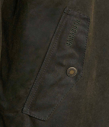 BARBOUR X BARACUTA PORTON WAX JACKET BRCPS1009-634 OLIVE - Shoelosophy