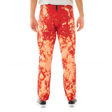 AMISH DAVID BULL RED SPLASH PANT MADE IN ITALY JEANS UOMO TIE DYE - Shoelosophy