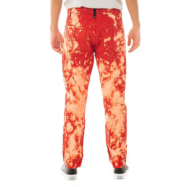 AMISH DAVID BULL RED SPLASH PANT MADE IN ITALY JEANS UOMO TIE DYE - Shoelosophy