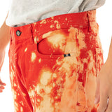 AMISH DAVID BULL RED SPLASH PANT MADE IN ITALY JEANS UOMO TIE DYE - Shoelosophy