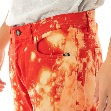 AMISH DAVID BULL RED SPLASH PANT MADE IN ITALY JEANS UOMO TIE DYE - Shoelosophy