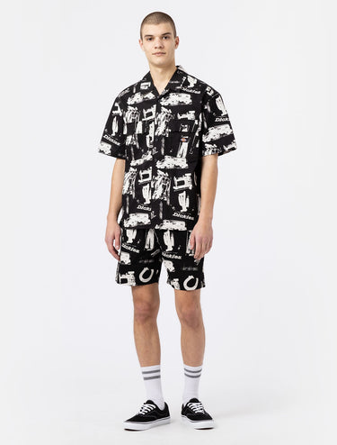 DICKIES 100th ANNIVERSARY AOP SHORT BLACK