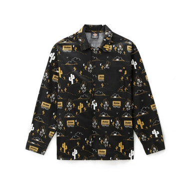 DICKIES BETTLES AOP SHIRT BLACK