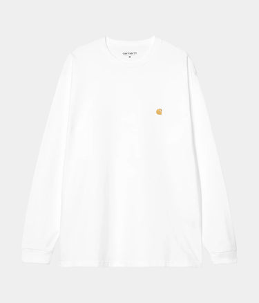 CARHARTT WIP CHASE LONG SLEEVE T-SHIRT I026392 WHITE - Shoelosophy