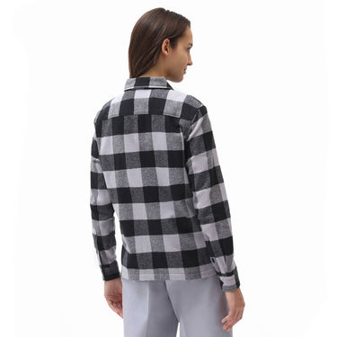 DICKIES WOMENS SACRAMENTO RELAXED LONG SLEEVE SHIRT LILAC GREY