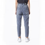 DR DENIM NORA 2020103 176 MOM JEANS DONNA WASHED GREY RIPPED - Shoelosophy