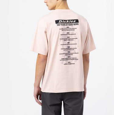 DICKIES 100TH ANNIVERSARY LOGO TEE PEACH