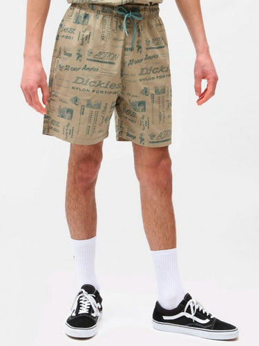 DICKIES PILLAGER SHORT KHAKI ALLOVER PRINT MEN'S BERMUDA SHORTS