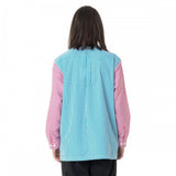 BONSAI L/S STREIFENHEMD SH056 BLAU FUCHSIA HERGESTELLT IN ITALIEN STREIFENHEMD FÜR HERREN - Shoelosophy