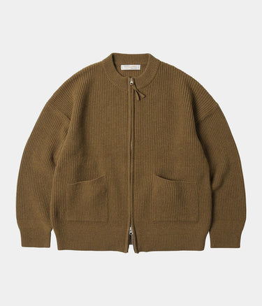 FRIZMWORKS WOOL DECK ZIP UP CARDIGAN CINNAMON