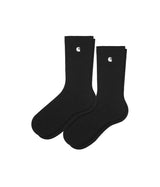 CARHARTT WIP MADISON SOCKS I036750 BLACK 2 PAIRS PACK - Shoelosophy