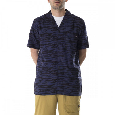 DICKIES QUAMBA SHIRT NAVY TIGER PRINT