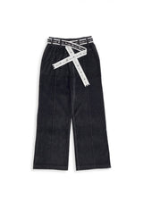 CHAMPION REVERSE WEAVE VELOUR WIDE LEG PANTS 110968 KK012 BLACK PANTALONE DONNA - Shoelosophy