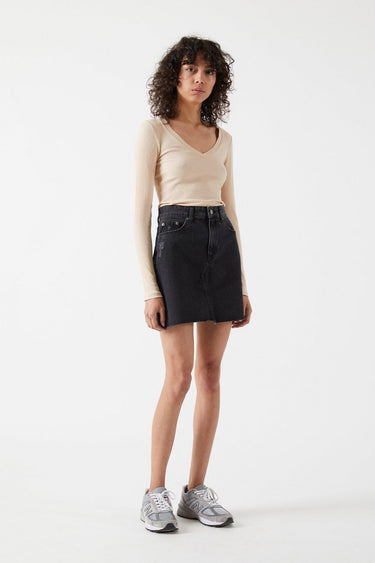 DR DENIM 2030121 ECHO SKIRT BLACK