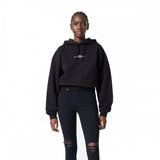 DR DENIM ESTRID HOODIE 2141101 BLACK FELPA DONNA - Shoelosophy