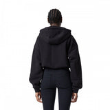 DR DENIM ESTRID HOODIE 2141101 BLACK FELPA DONNA - Shoelosophy