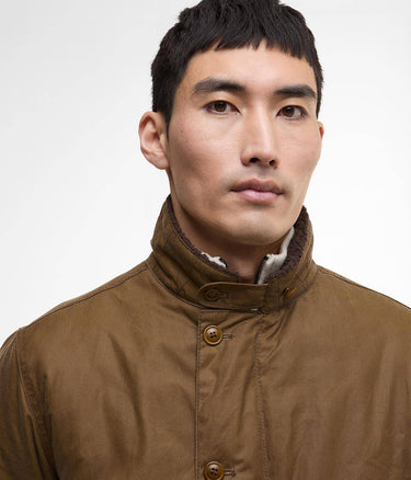 BARBOUR INTERNATIONAL MAYBURN WAX JACKET MWX2504 SN31 SAND - Shoelosophy