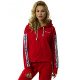 CHAMPION REVERSE WEAVE HOODED FULL ZIP TOP 111248 RS017 RED FELPA DONNA - Shoelosophy