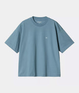 CARHARTT WIP WOMENS CHESTER T-SHIRT I030656 CLAY BLUE - Shoelosophy