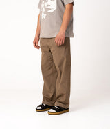 AMISH CHINO JAPAN PANT PIGMENT DYED WIDE LEGS POPELINE COTTON CANAPA - Shoelosophy