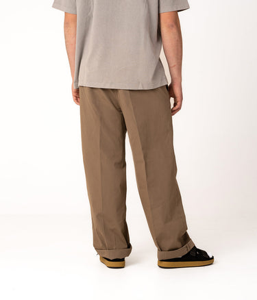 AMISH CHINO JAPAN PANT PIGMENT DYED WIDE LEGS POPELINE COTTON CANAPA - Shoelosophy