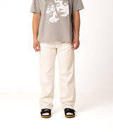 AMISH JAMES RAW EDGE BULL DENIM ECRU - Shoelosophy