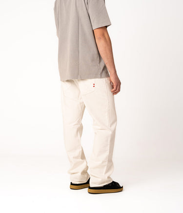 AMISH JAMES RAW EDGE BULL DENIM ECRU - Shoelosophy