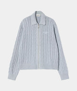 CARHARTT WIP WOMENS CARTER KNIT JACKET I035180 BLUE FOG - Shoelosophy