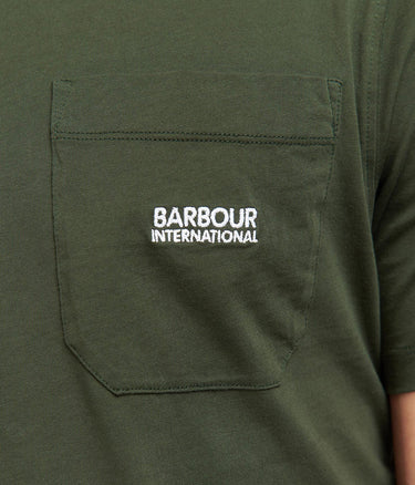 BARBOUR INTERNATIONAL RADOK POCKET TEE FOREST - Shoelosophie