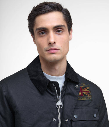 BARBOUR INTERNATIONAL STEVE McQUEEN WORKERS WAX JACKET SCHWARZ - Shoelosophy