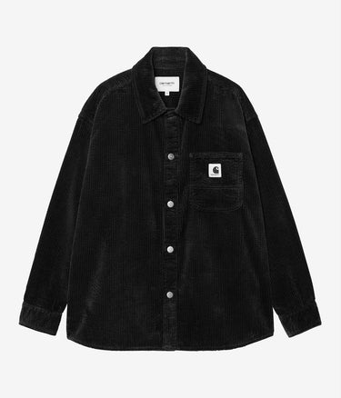 CARHARTT WIP WOMENS BEKKA SHIRT I037084 CORDUROY BLACK RINSED