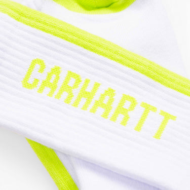 CARHARTT TURNER SOCKS I027707 WHITE LIME - Shoelosophy