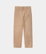 CARHARTT WIP DOUBLE KNEE PANT I031501 PEANUT AGED CANVAS - Shoelosophy