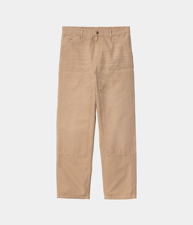 CARHARTT WIP DOUBLE KNEE PANT I031501 PEANUT AGED CANVAS - Shoelosophy