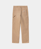 CARHARTT WIP DOUBLE KNEE PANT I031501 PEANUT AGED CANVAS - Shoelosophy