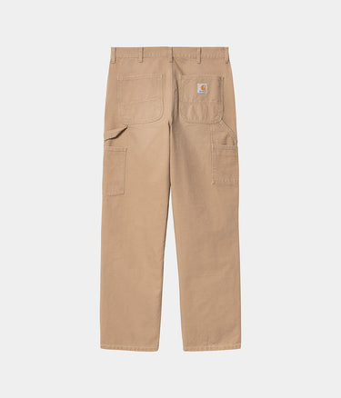 CARHARTT WIP DOUBLE KNEE PANT I031501 PEANUT AGED CANVAS - Shoelosophy