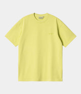 CARHARTT WIP DUSTER SCRIPT T-SHIRT I033622 ARCTIC LIME GARMENT DYED - Shoelosophy