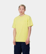 CARHARTT WIP DUSTER SCRIPT T-SHIRT I033622 ARCTIC LIME GARMENT DYED - Shoelosophy