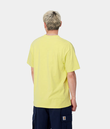 CARHARTT WIP DUSTER SCRIPT T-SHIRT I033622 ARCTIC LIME GARMENT DYED - Shoelosophy