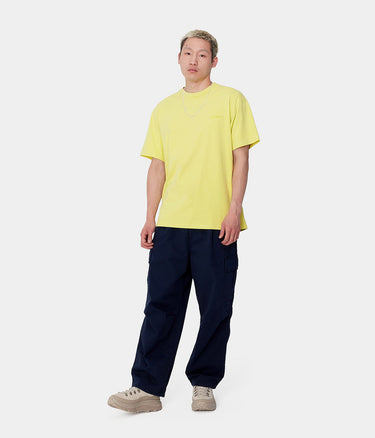 CARHARTT WIP DUSTER SCRIPT T-SHIRT I033622 ARCTIC LIME GARMENT DYED - Shoelosophy