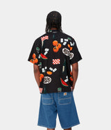 CARHARTT WIP ISIS MARIA 디너 셔츠 프린트 블랙 - Shoelosophy