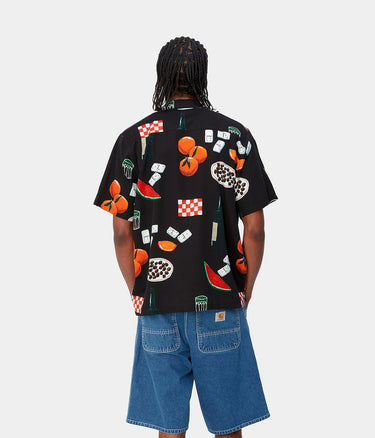 CARHARTT WIP ISIS MARIA 디너 셔츠 프린트 블랙 - Shoelosophy